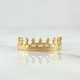 Anillo Corona Puente 1.2gr / T7 / Liso Oro Amarillo 18K