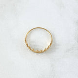 Anillo Corona Puente 1.2gr / T7 / Liso Oro Amarillo 18K