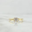 Anillo Solitario en Cetro 1.85gr / T6 3/4 / Circon Blanco Oro Amarillo 18K