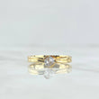 Anillo Solitario Abrazo 2.7gr / T6 3/4 / Circon Blanco Oro Amarillo 18K