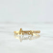 Anillo Amor 1.55gr / T8 / Circones Blancos Oro Amarillo 18K