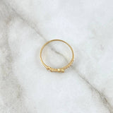 Anillo Amor 1.55gr / T8 / Circones Blancos Oro Amarillo 18K