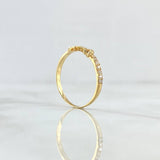 Anillo Amor 1.55gr / T8 / Circones Blancos Oro Amarillo 18K