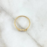 Anillo I Love You 1.9gr / T6 / Circones Blancos Oro Amarillo 18K