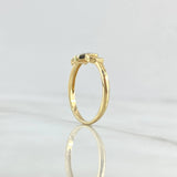 Anillo I Love You 1.9gr / T6 / Circones Blancos Oro Amarillo 18K
