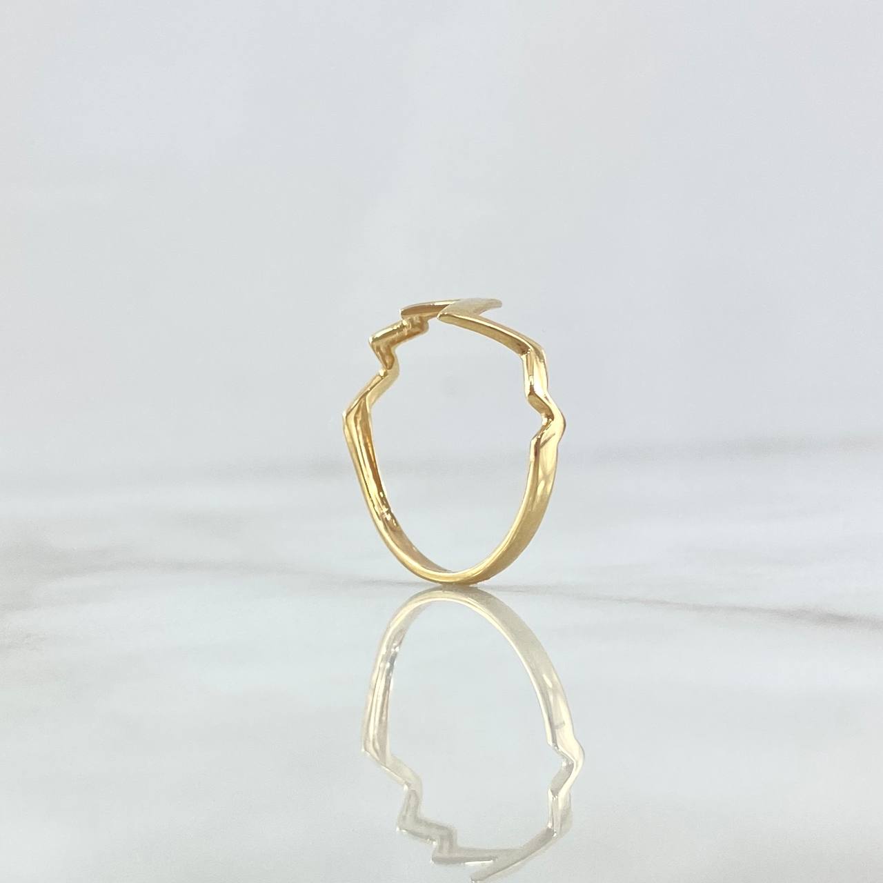 Anillo Electrocardiograma 1.2gr / T6 3/4 / Liso Oro Amarillo 18K