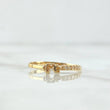 Anillo Fe 1.65gr / T6 1/4 / Circones Blancos Oro Amarillo 18K