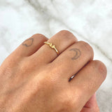 Anillo Fe 1.65gr / T6 1/4 / Circones Blancos Oro Amarillo 18K