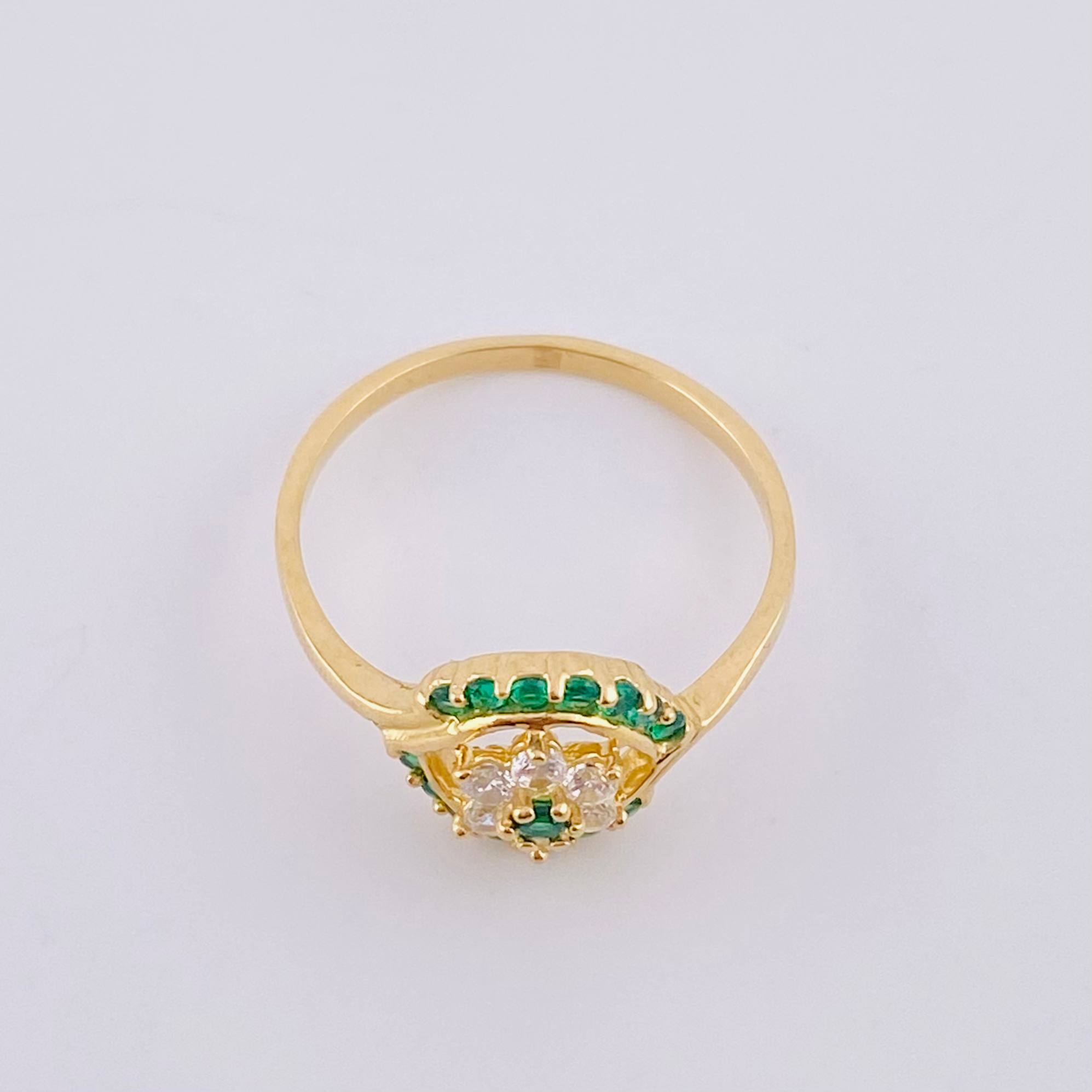 Anillo Ojo de Flor 2.4g / T7 1/2 Oro Amarillo 18K