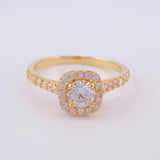 Anillo Halo Tupido 2.85g / T6 1/4 Oro Amarillo 18K