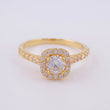 Anillo Halo Tupido 2.8g / T6 1/4 Oro Amarillo 18K