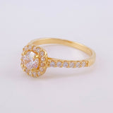 Anillo Halo Tupido 2.8g / T6 1/4 Oro Amarillo 18K