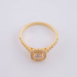 Anillo Halo Tupido 2.85g / T6 1/4 Oro Amarillo 18K