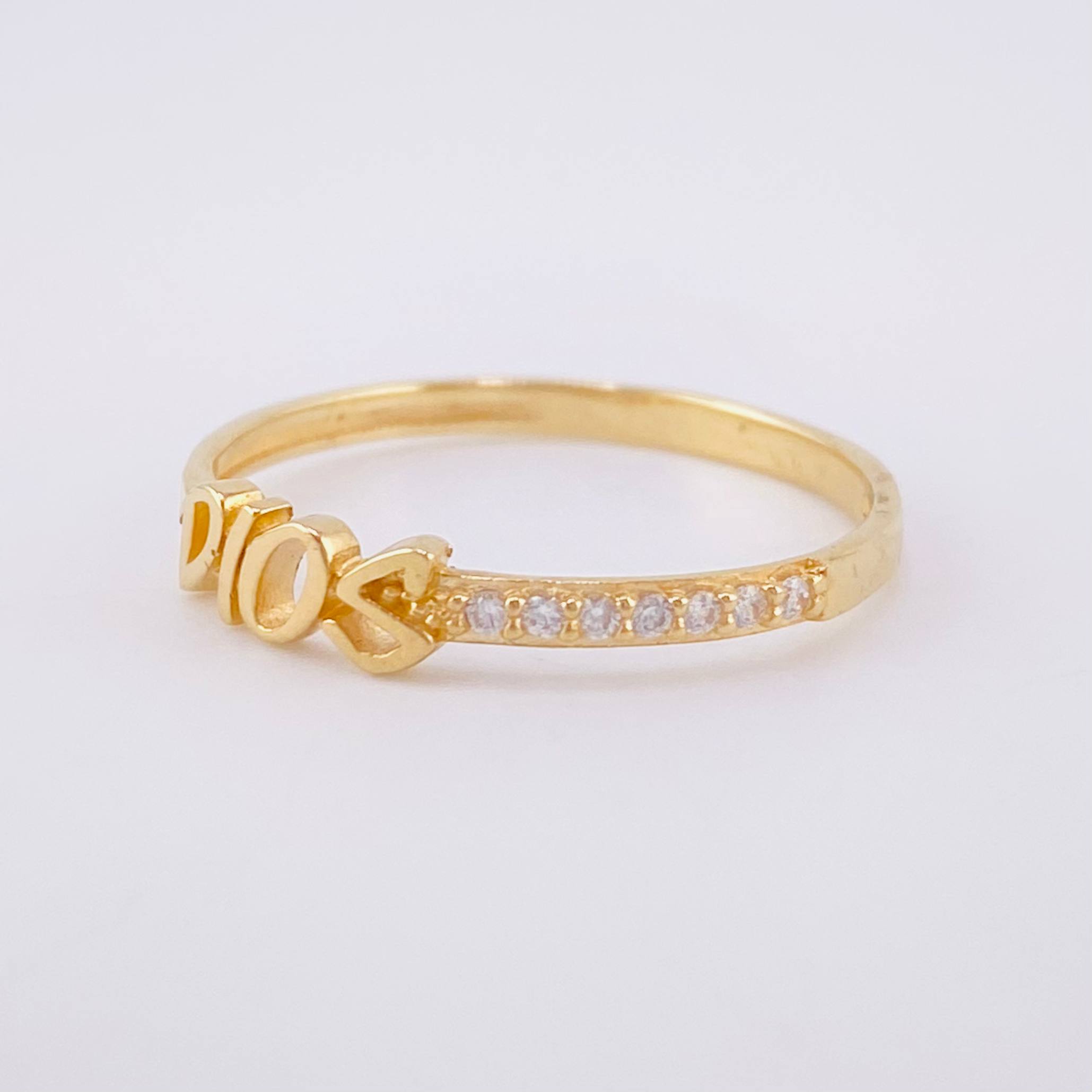 Anillo Dios 1.55g / T6 3/4 Oro Amarillo 18K