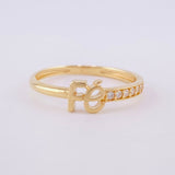 Anillo Fe 1.5g / T8 1/4 Oro Amarillo 18K