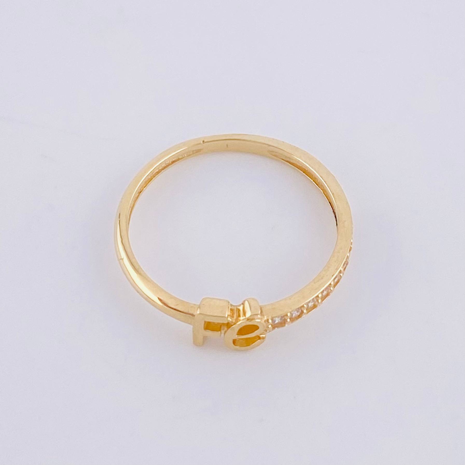 Anillo Fe 1.5g / T8 1/4 Oro Amarillo 18K