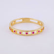 Anillo Cinturón de Chispas 1.85g / T8 1/4 Oro Amarillo 18K