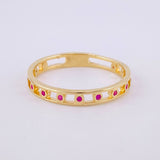 Anillo Cinturón de Chispas 1.85g / T8 1/4 Oro Amarillo 18K