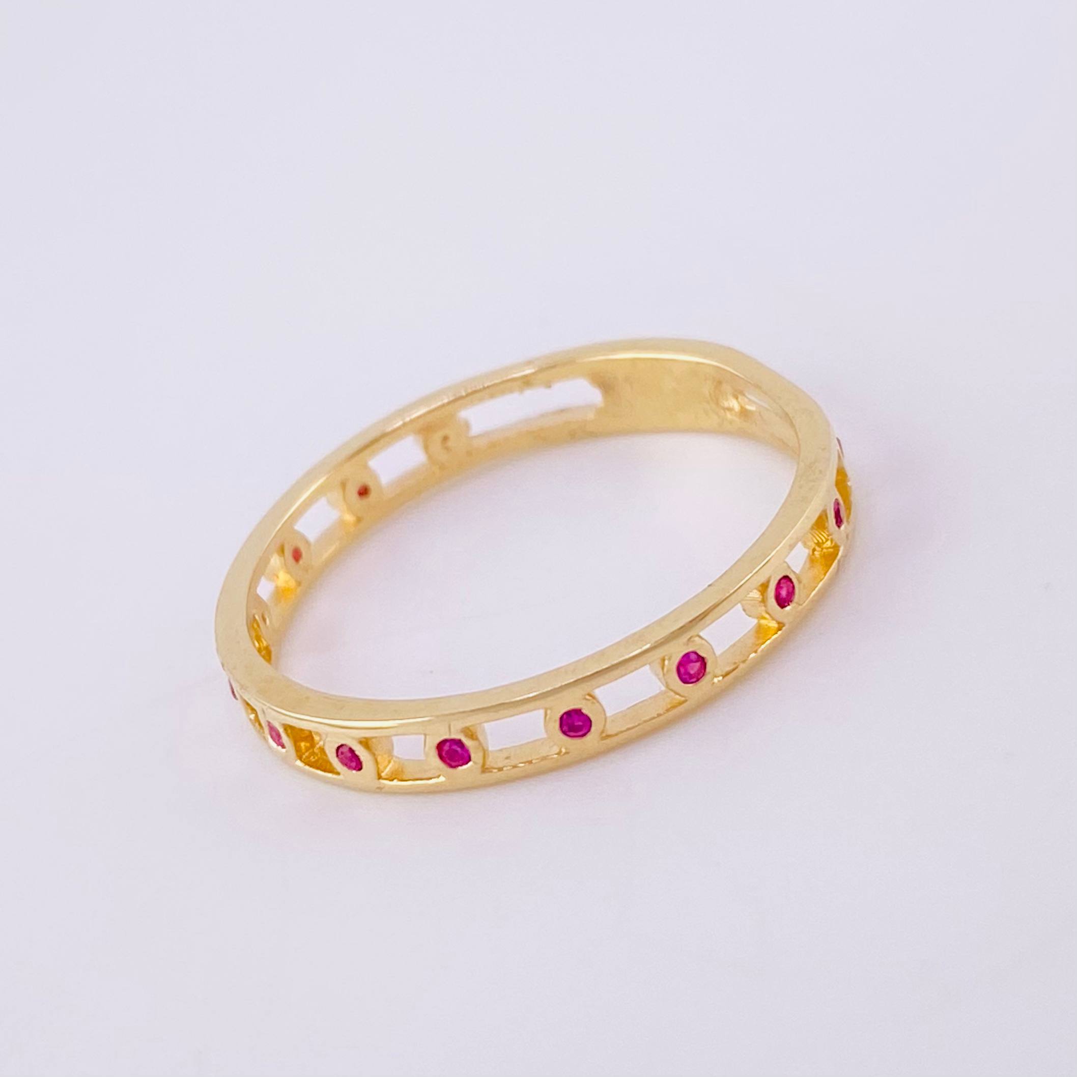 Anillo Cinturón de Chispas 1.85g / T8 1/4 Oro Amarillo 18K
