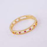 Anillo Cinturón de Chispas 1.85g / T8 1/4 Oro Amarillo 18K