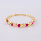 Anillo Churumbela Corazones 1.15g / T6 3/4 Oro Amarillo 18K