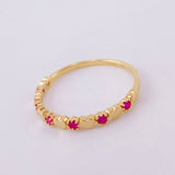 Anillo Corazón Destello 1.4g / T7 1/4 Oro Amarillo 18K