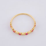 Anillo Corazón Destello 1.4g / T7 1/4 Oro Amarillo 18K