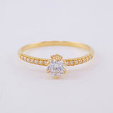 Anillo Solitario Cautivador 1.35g / T7 1/4 Oro Amarillo 18K