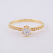 Anillo Solitario Cautivador 1.4g / T8 1/4 Oro Amarillo 18K