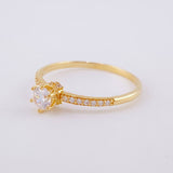 Anillo Solitario Cautivador 1.35g / T7 1/4 Oro Amarillo 18K