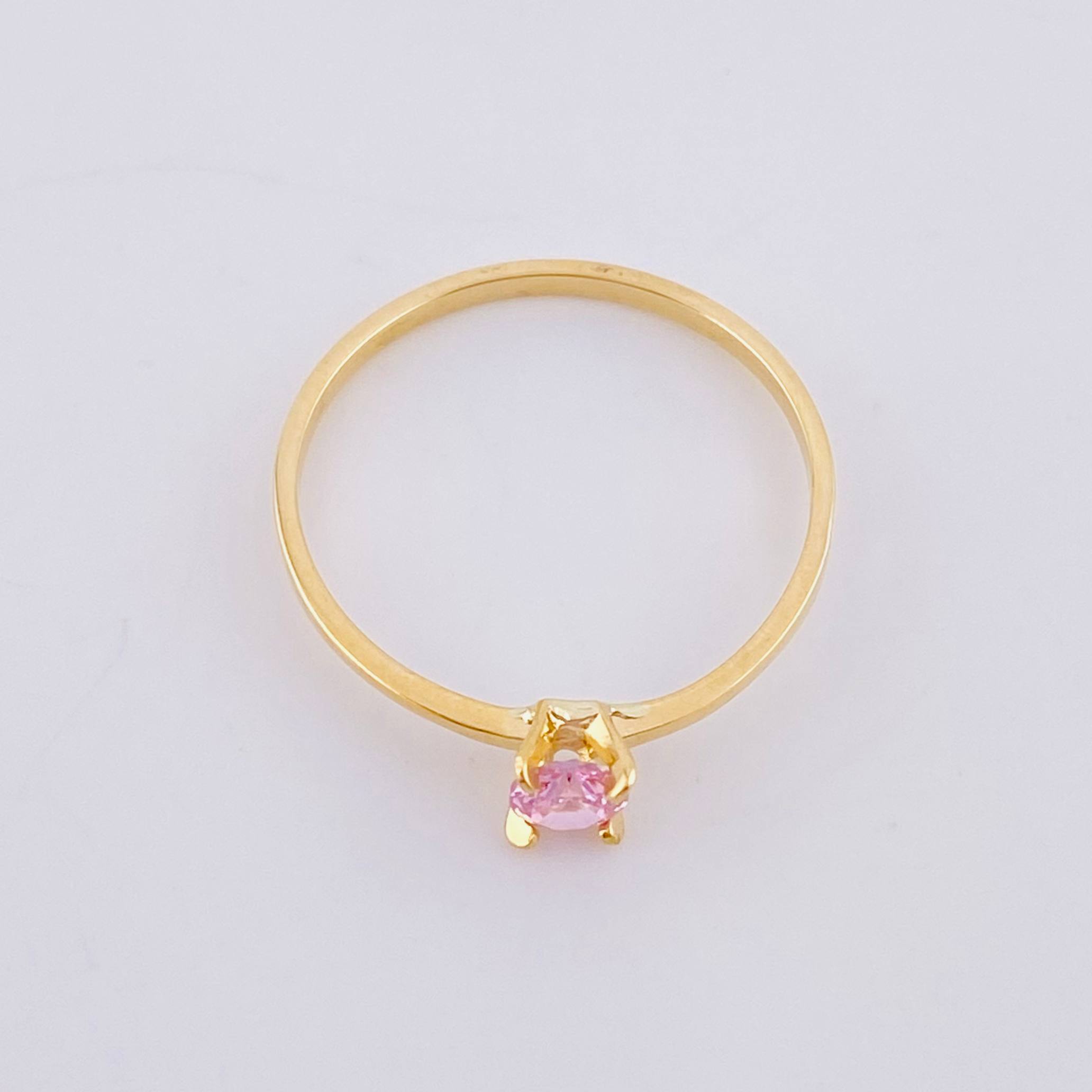 Anillo Solitario 1.3g / T9 1/4 Oro Amarillo 18K