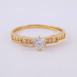 Anillo Solitario 1.9g / T8 3/4 Oro Amarillo 18K