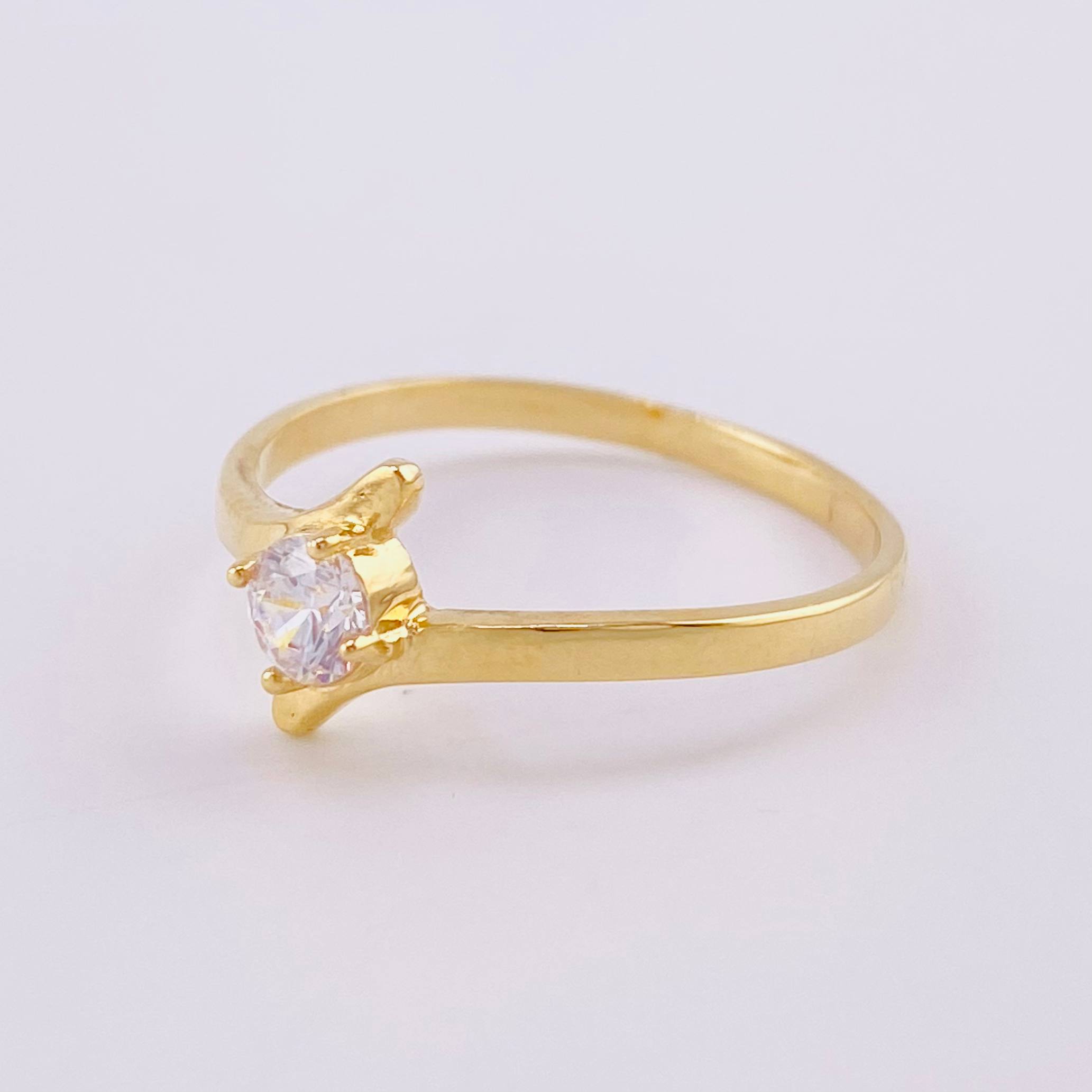 Anillo Solitario 2g / T9 1/4 Oro Amarillo 18K