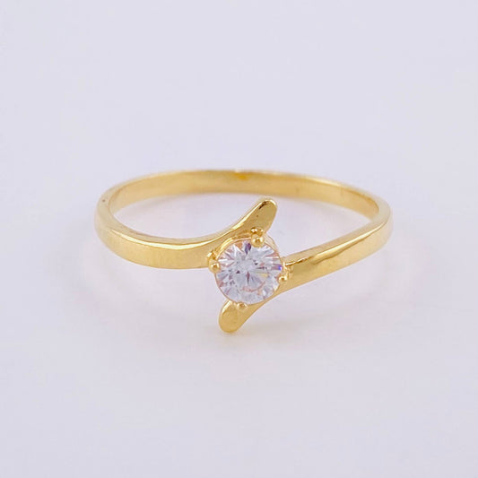 Anillo Solitario Estrella 1.8g / T9 Oro Amarillo 18K