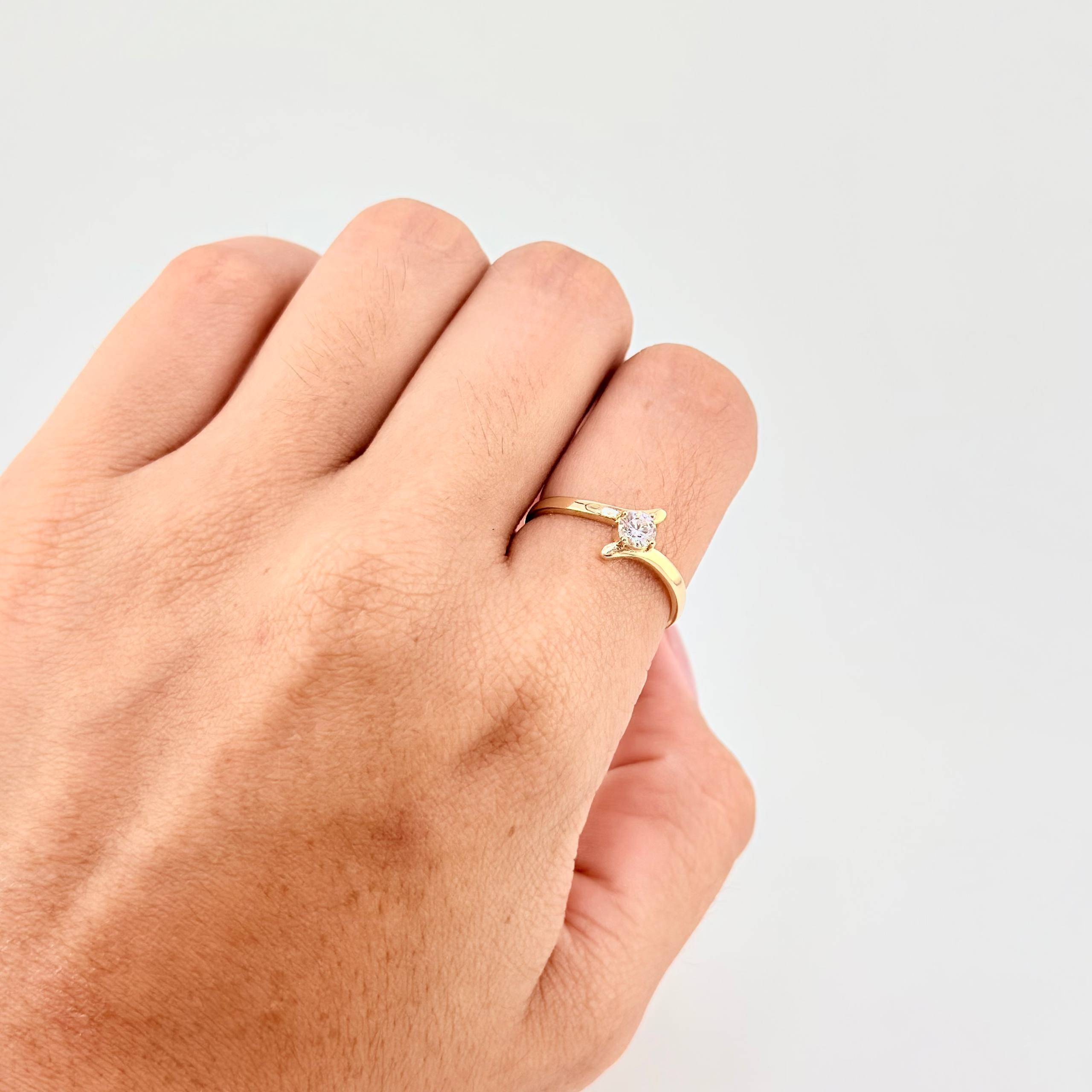 Anillo Solitario 1.75g / T8 1/4 Oro Amarillo 18K