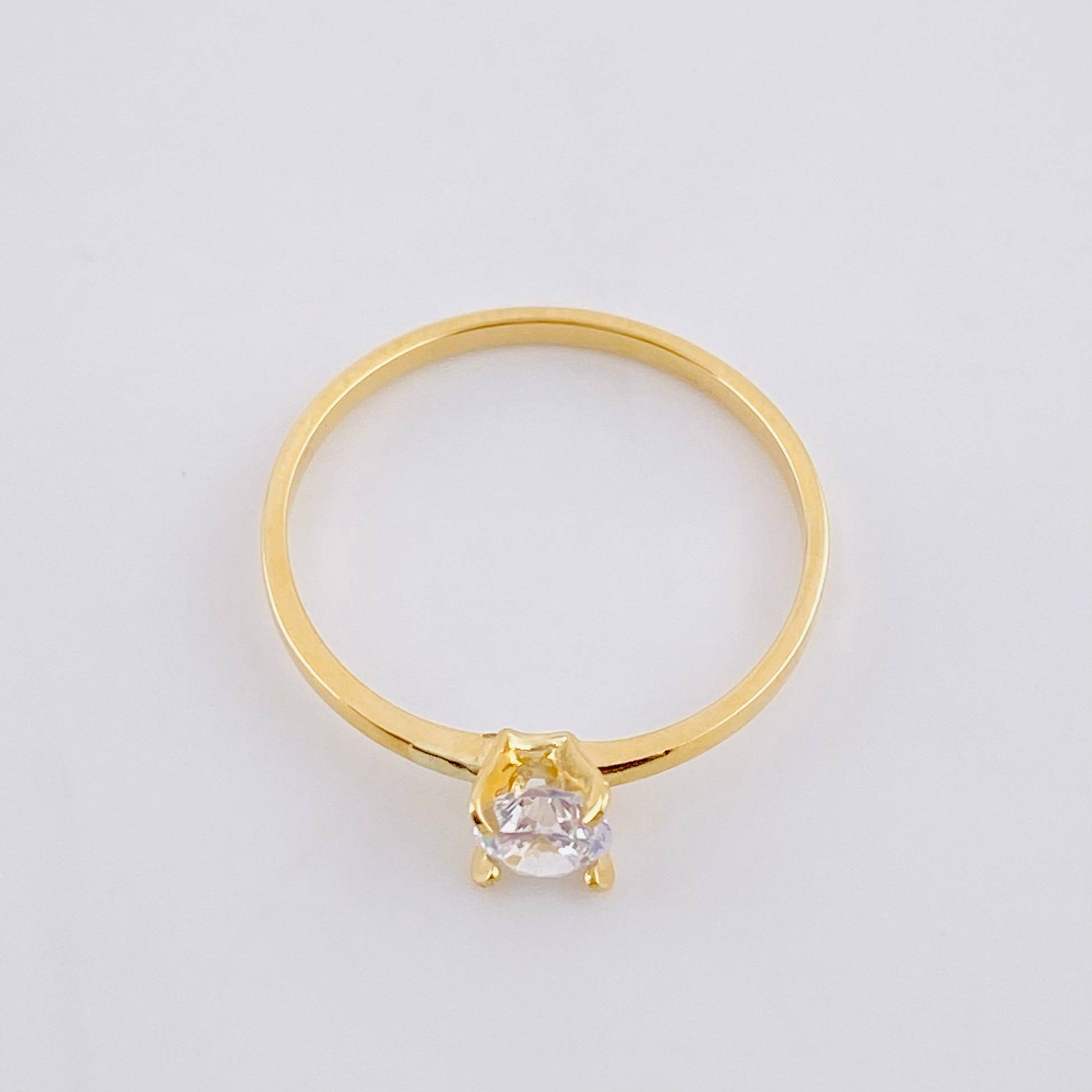 Anillo Solitario 1.3g / T9 Oro Amarillo 18K