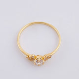 Anillo Solitario Primavera 1.6g / T7 3/4 Oro Amarillo 18K