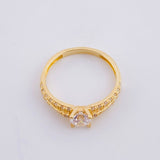 Anillo Solitario Doble Carril 2.35g / T6 1/2 Oro Amarillo 18K