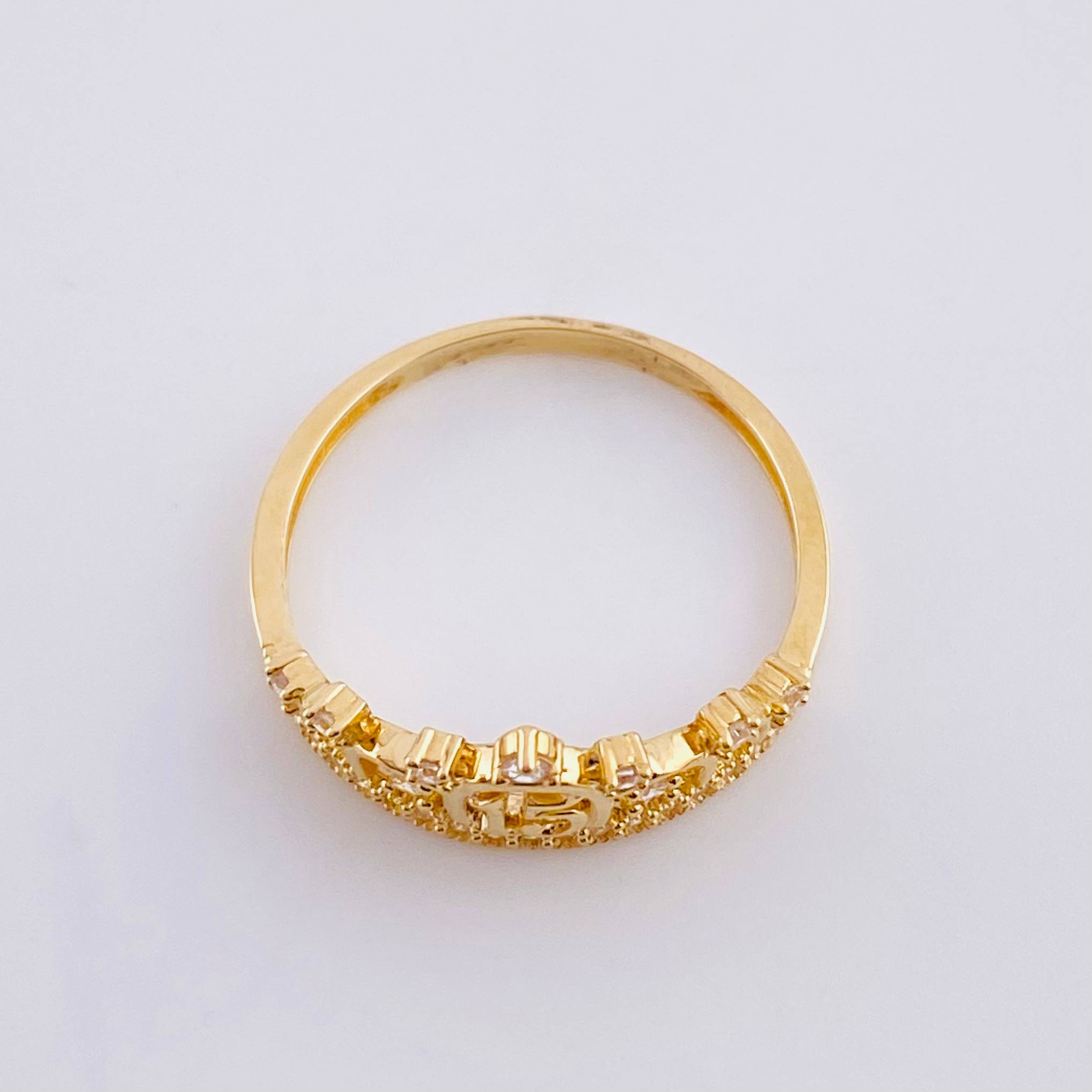 Anillo Corona 15s 1.95g / T4 3/4  Oro Amarillo 18K