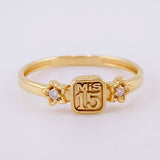 Anillo Jazmín 15s 1.6g / T8 1/4 Oro Amarillo 18K