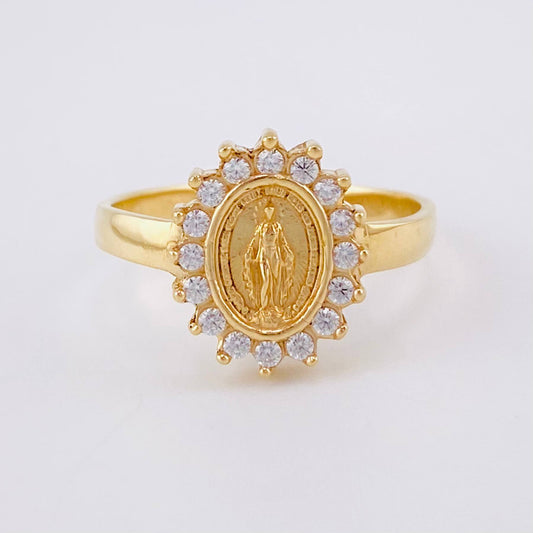 Anillo Virgen Milagrosa 4.55g / T9 1/4 Oro Amarillo 18K