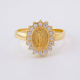 Anillo Virgen Milagrosa 4.55g / T9 1/4 Oro Amarillo 18K