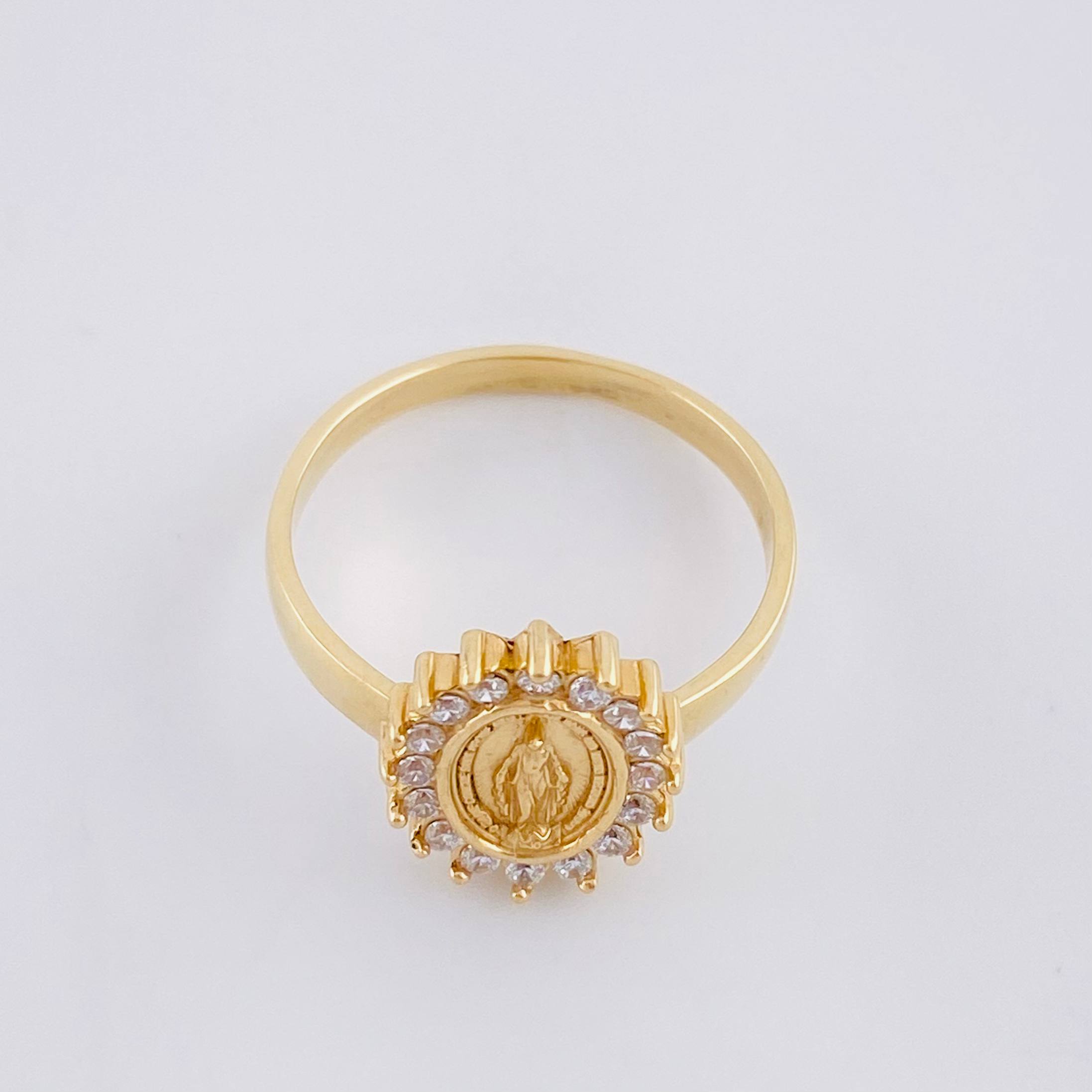 Anillo Virgen de la Milagrosa 3.75g / T7 3/4 Oro Amarillo 18K