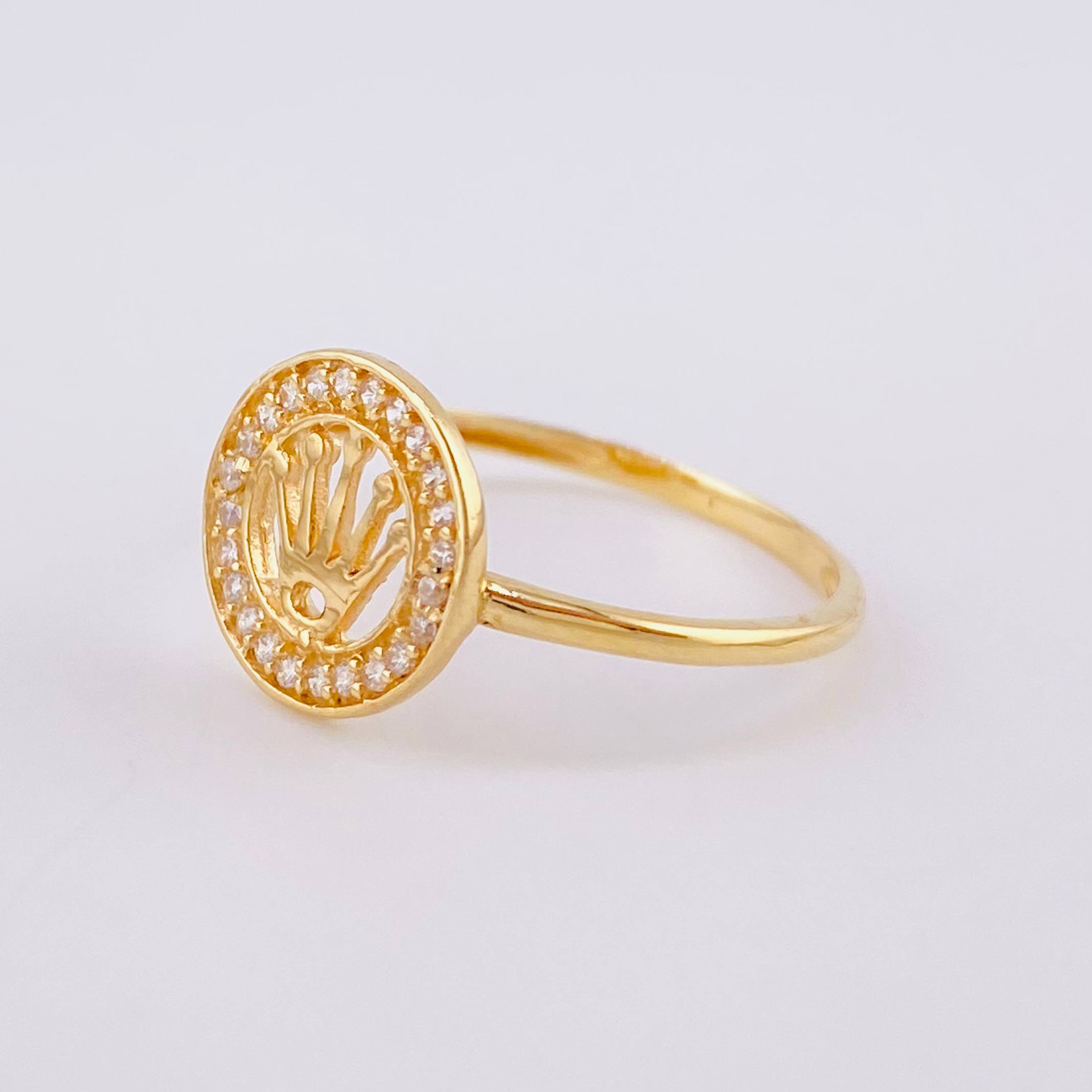 Anillo Corona 1.65g / T9 1/4 Oro Amarillo 18K