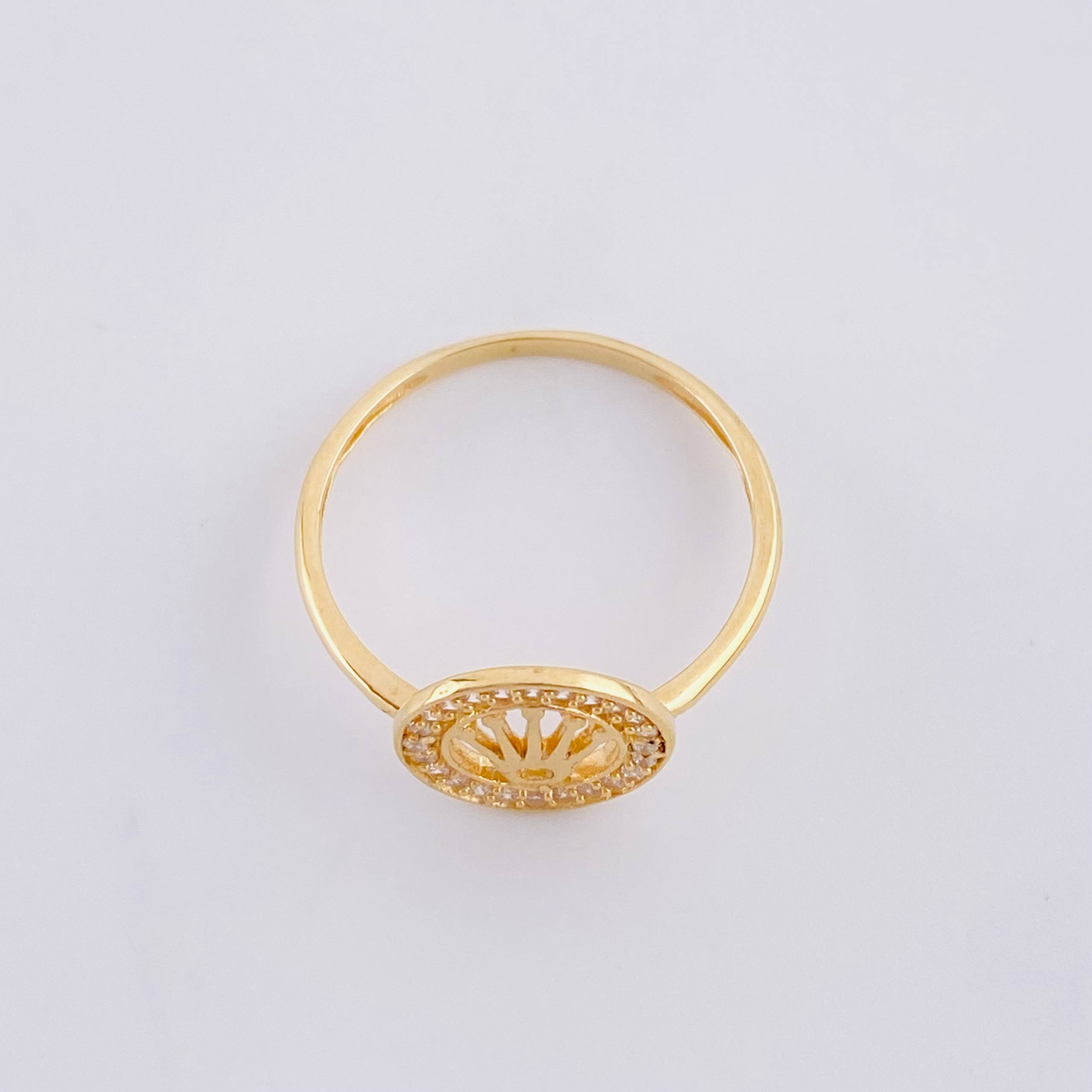 Anillo Corona 1.8g / T6 3/4 Oro Amarillo 18K