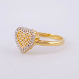 Anillo Corazón Sofisticado 2.65g / T7 1/4 Oro Amarillo 18K