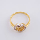 Anillo Corazón Sofisticado 2.65g / T7 1/4 Oro Amarillo 18K