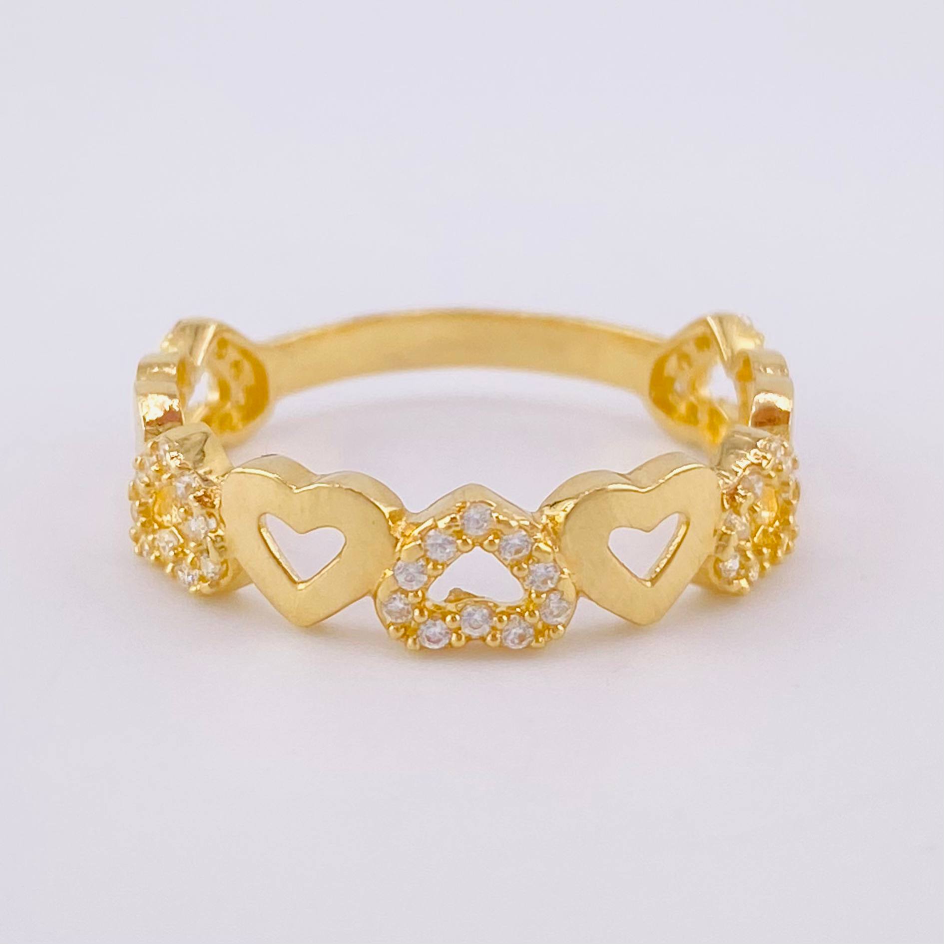 Anillo Carril de Amor 2.6g / T5 1/2 Oro Amarillo 18K