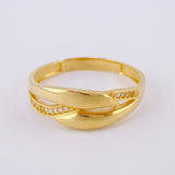 Anillo Entrelazado 3.2g / T9 3/4 Oro Amarillo 18K