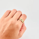 Anillo Entrelazado 3.1g / T7 3/4 Oro Amarillo 18K